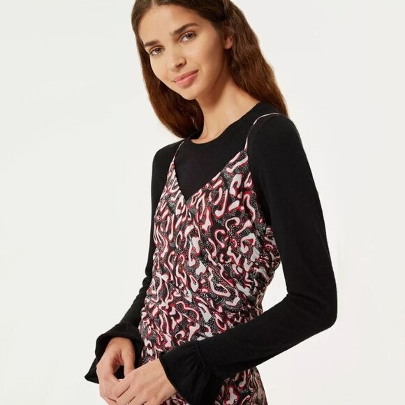 NWT Rebecca Minkoff patterned shirred mini dress - Picture 2 of 11